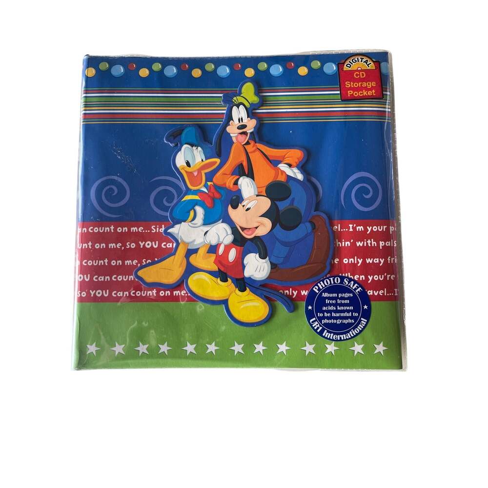Vintage Disney Mickey Mouse Donald Goofy Photo Album Holds 152 4x6 Pictures LRT